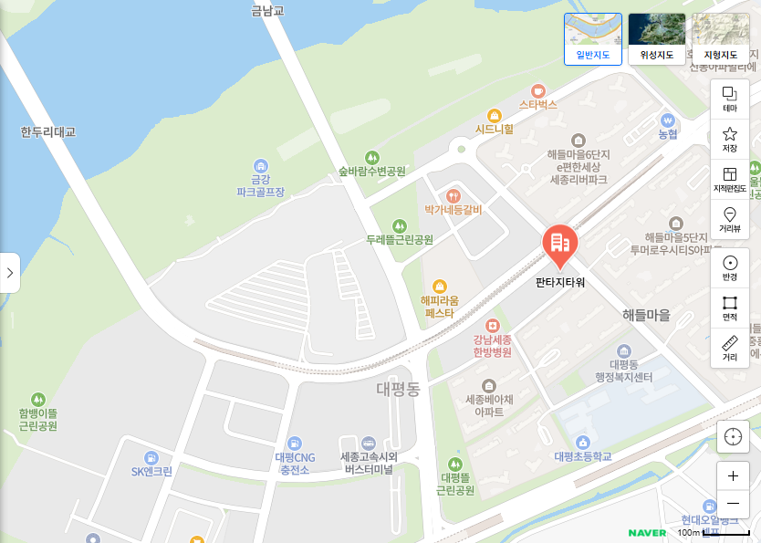 대전온누리 세종교육관 지도